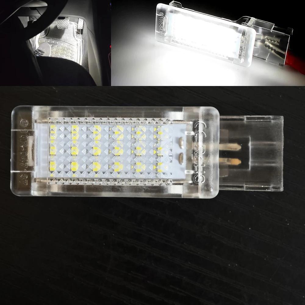 CANbus White Blue For Seat Ateca Alhambra Skoda Superb Rapid VW Passat B6 B7 Golf 5 6 Caddy LED Footwell Light Glove Box Lamps