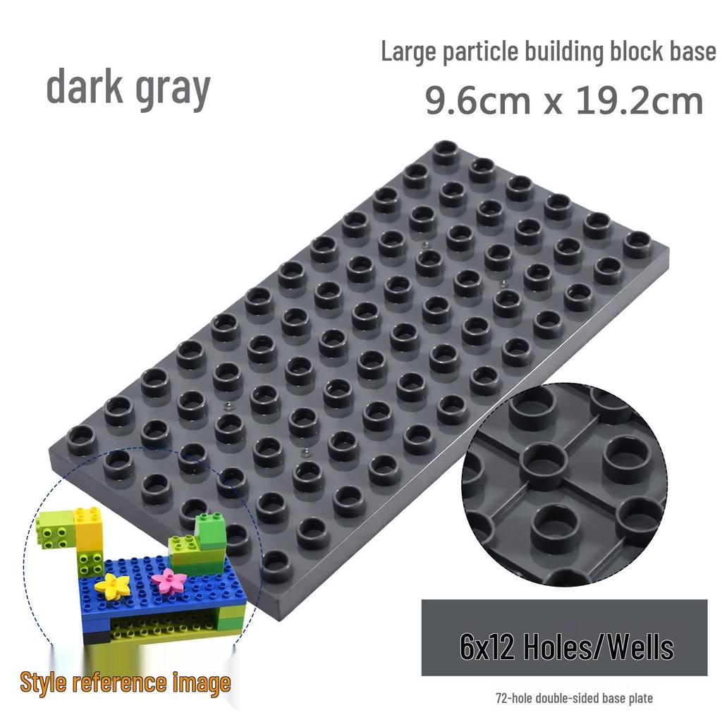 6x12 Double-Sided Large Particle Building Plate, Compatible with LEGO, Universal Road Assembly for Kids