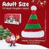 Santa Hat Christmas Red Green Headwear Classic Festive Costume Hats For Adults Men Women Photoshoot Caroling Office Festive