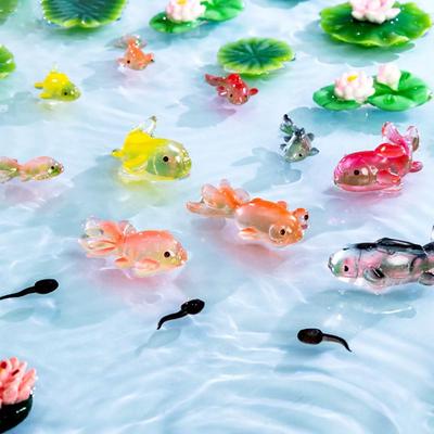 Koi Karpfen Niedliche Kleine Fischornamente DIY Mikro-Landschaftsornamente Aquarium Kleine Ornamente Dekorationszubehör