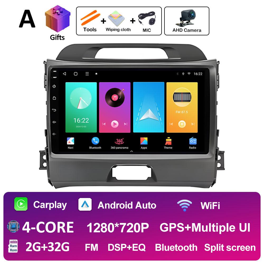 Car Video For KIA Sportage 2010 2011 2012 2013 - 2016 Radio Player Intelligent System Wireless Carplay Cooling fan WIFI NO 2 din