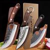 Three-piece Slaughter Knife Boning Knife Hammer Carving Knife Hand-forged Multi-function Cutlass Professional Chef's Knife
