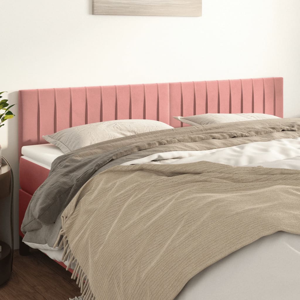 Headboard in Pink 160 x 5 x 78 88 cm Velvet