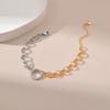 K Gold Plated Neutral Color Block Simple Versatile Circle Bracelet