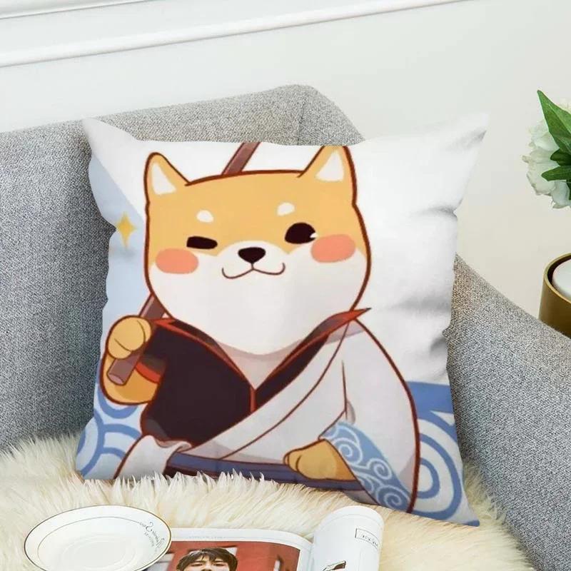 Pillowcase 45*45 Shiba Inu Pillow Cases For Bed Chair Cushion Cover 45X45Cm Fall Decoration Decorative Pillows Lounge Chairs