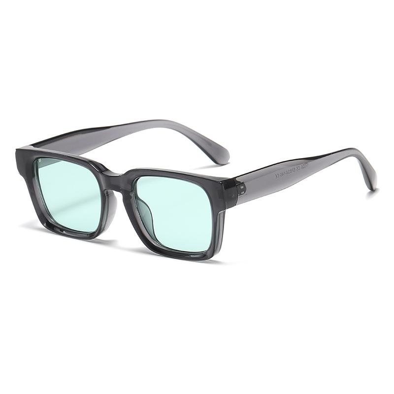 Fashionable retro minimalist versatile sunglasses серый