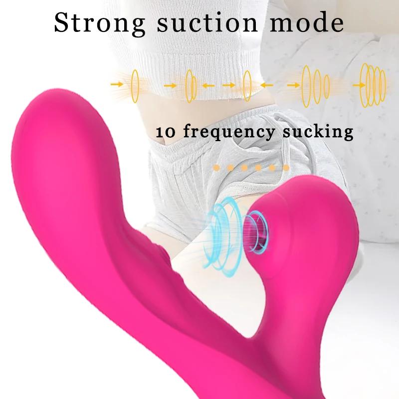 Powerful Sucking Rabbit Vibrator Clit Stimulator Vacuum G-Spot Vagina Massager Female Masturbator Toy