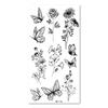 1/6pcs Black Butterfly Fake Tattoo Waterproof Temporary Tattoo Stickers Leg Arm Hand Foot Body Arts Magic Flower Texture Sticker