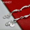 925 Sterling Silver 8-inch Exquisite Teardrop Bracelet for Women, Fashionable Wedding Accessories, Party Jewelry