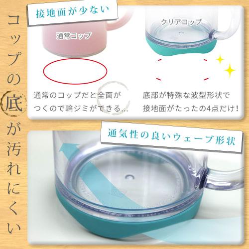 LEC Stain-Resistant Clear Cup (Blue), 240ml, BB-503