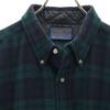 PENDLETON 70s Vintage USA Made Wool Blend Check Pattern Long Sleeve Wool Shirt Men's Used