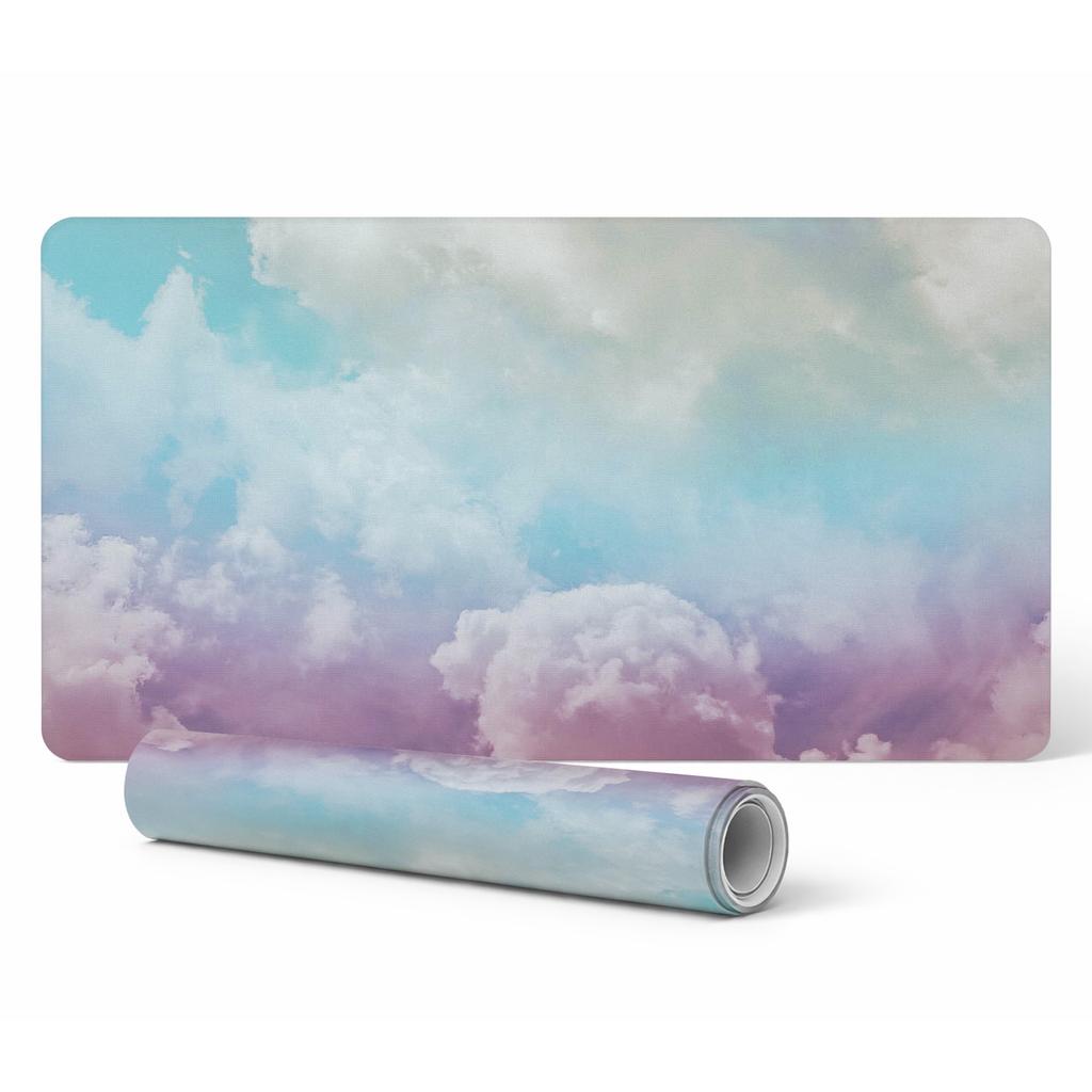 Anti-slip Gaming Mouse Pad Pastel Clouds 120X60 Cm