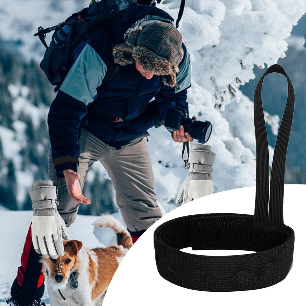 4Pcs Ski Glove Wristband Holder Storage Strap Prevents Lost Gloves Adjustable Elastic for Skiing Winter Sports Activities
