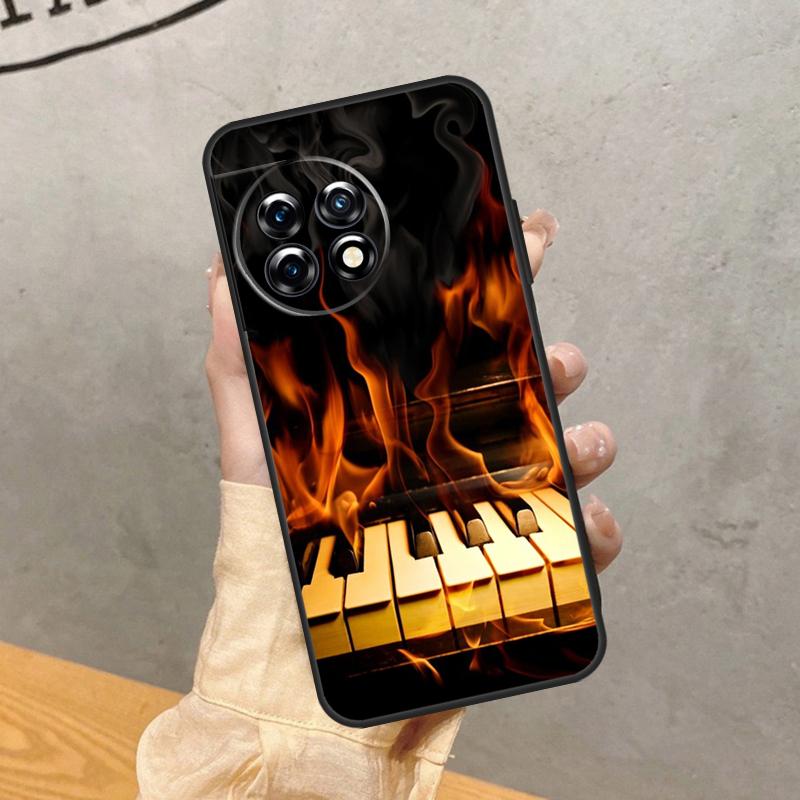Music Piano Elegant Case For OnePlus 15R 15 13R 13 13T 12 12R 11 10 10R 10T 8T Nord CE 5 2 3 4 Lite N20 N30 Cover