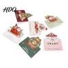Holiday Souvenirs 10 Pcs 3D Christmas Greeting Card Cute Tree Santa Snowman Claus Cards Wreath Design for Festive Messages Wishes