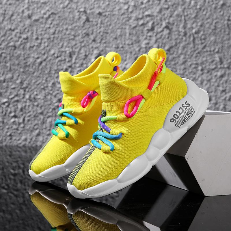 Nuove Scarpe per Bambini Ragazzo Ragazza Calzature Traspiranti Scarpe Sportive Casual Morbide per Esterno Bambini Scarpe da Ginnastica in Maglia Taglia 26-38