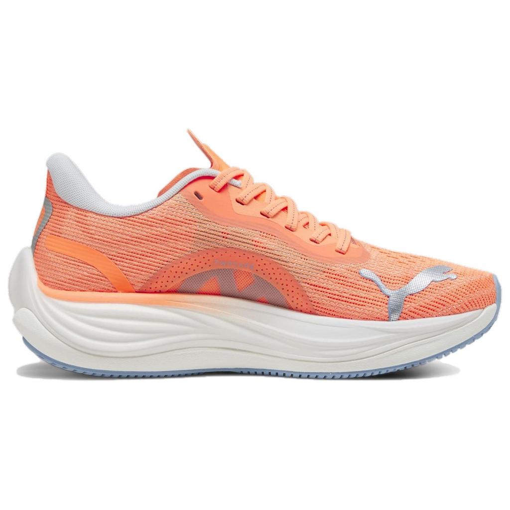 Puma Velocity Nitro 3 Neon Citrus Silver Women Sneakers Orange Silver-Mist 377749-06