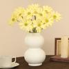 3pcs/Set Real Touch Artificial Daisy Flower Fake Chamomile Bouquet Indoor Room Home Vase Decor Fake Flowers Garden Wedding Decor