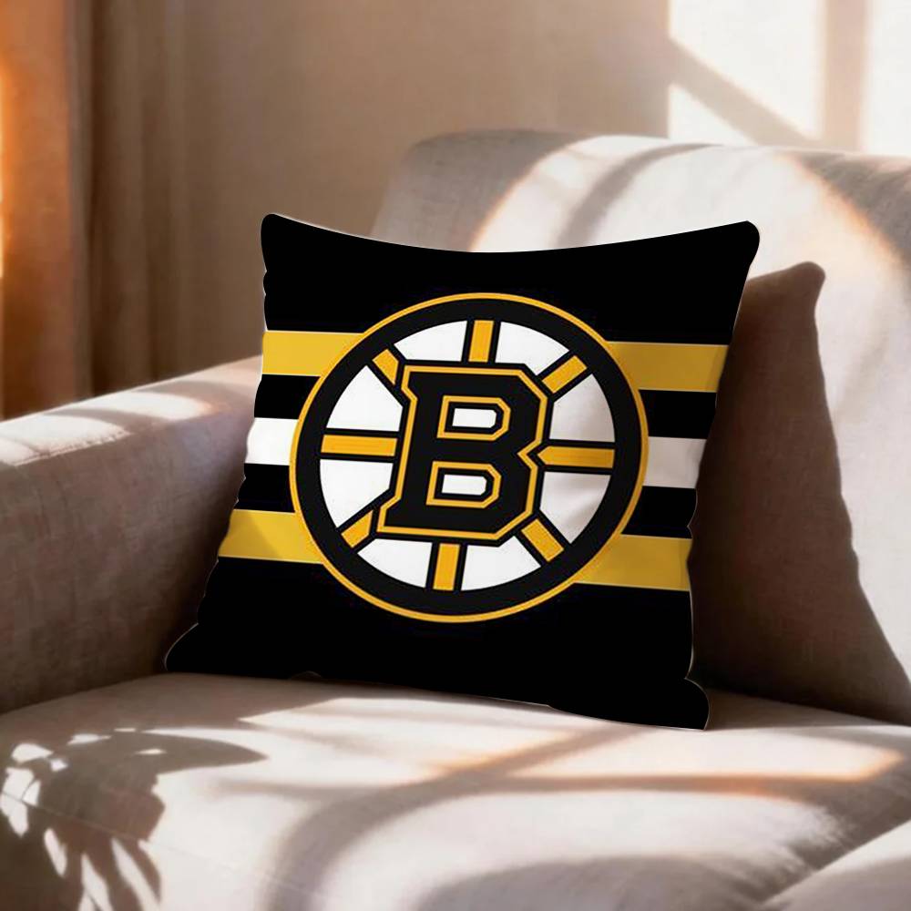 cool BBostonBBruins Pillow Case Pattern Printed Pillowcase For Living Room Sofa Cushion Cover