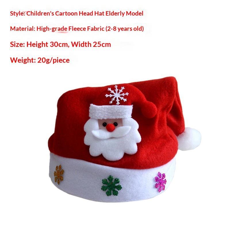 Soft Plush Christmas Santa Hats With Various Styles Led Glowing Design For Xmas Parties Holiday Events
