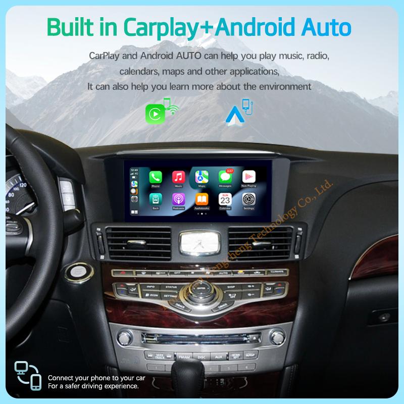 10.25" For Infiniti Q70L M37 2011-2019 GPS Navigation Radio Android11 8+128G 8Core CarPlay 4G 360 Camera Car Multimedia Player