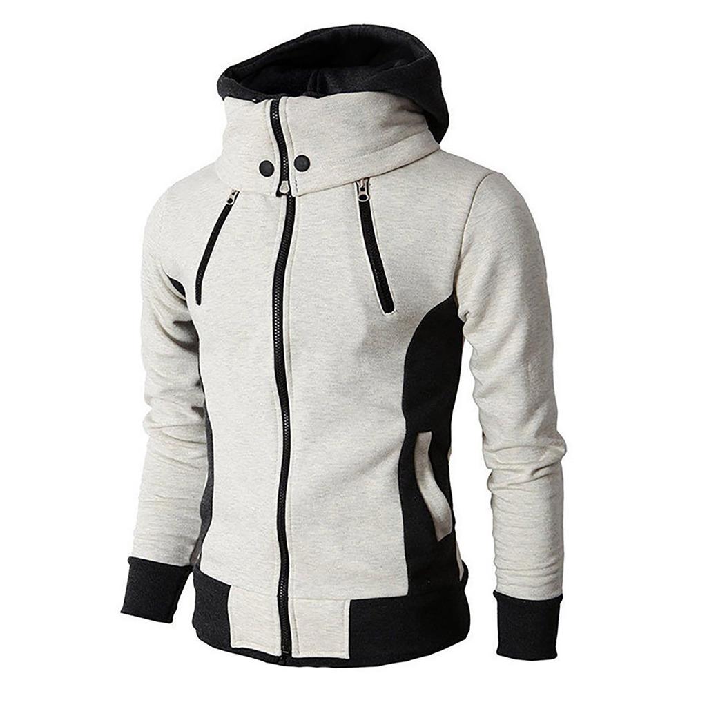 Herren Kapuzenpullover mit Reißverschluss Lässige Winterjacke Sport Outdoor Herrenbekleidung