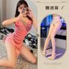 Night listening incense new sexy underwear velvet cross lace-up nightdress backless slit temptation pajamas passion loungewear