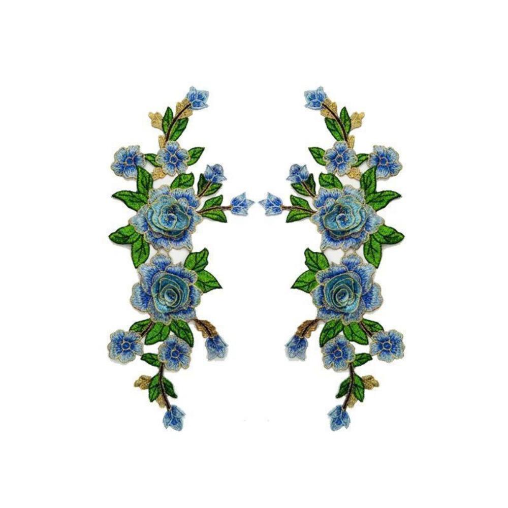 Stylish Flower Embroidered Patches Elegant DIY Sewing Patches Fabric Patches Dress Repair