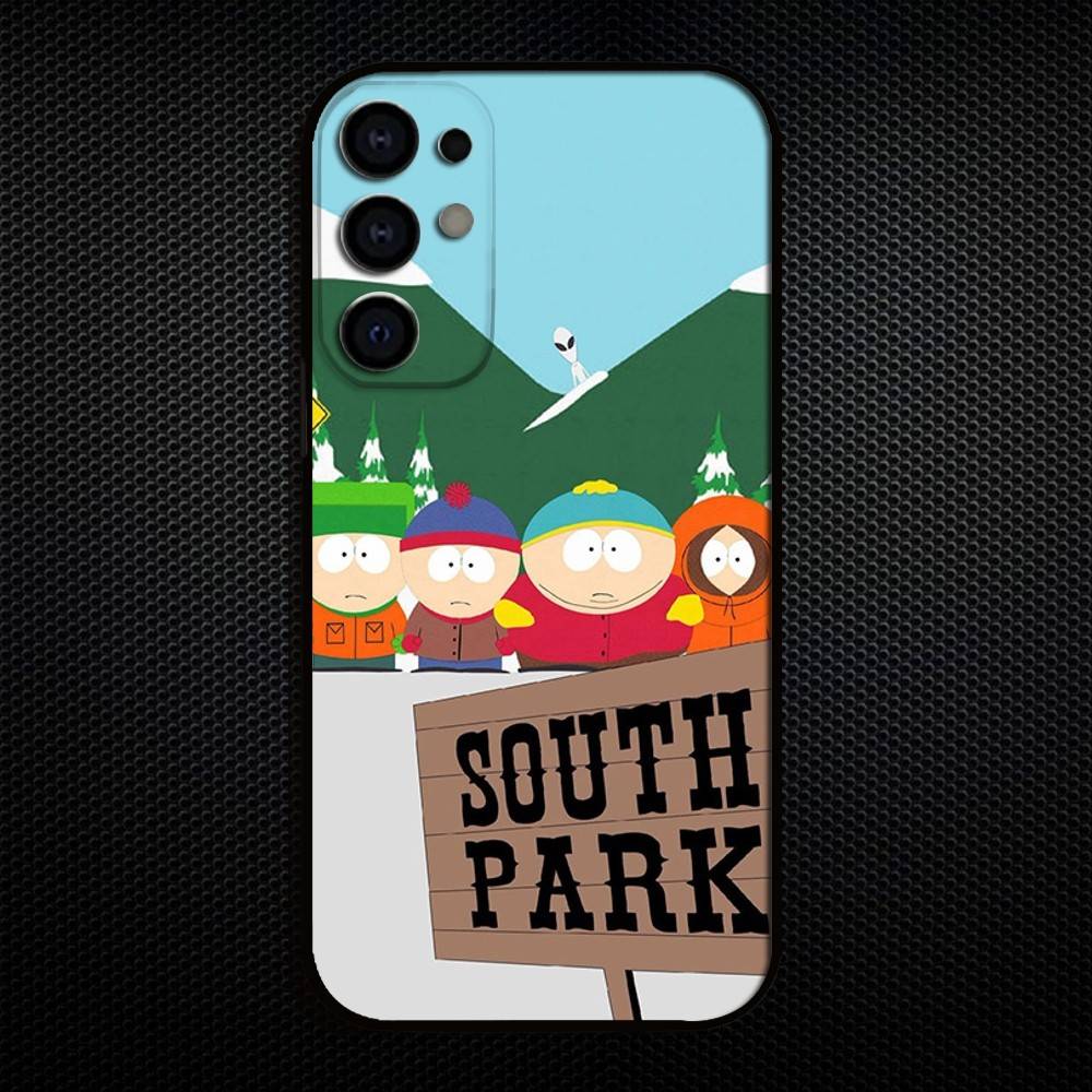 

Cartoon S-South-Parkes Phone Case For Samsung S25,S24,S23,S22,S21,S20,Plus,Fe,Lite,Others Black Cover Samsung S24
