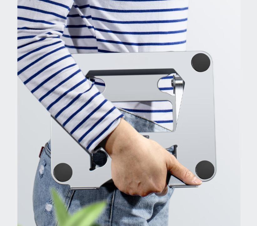 Foldable Alloy Steel Laptop & Tablet Stand for Video Conferencing