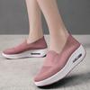 SyfIyno New Women's Lace-Free Casual Sneakers Woven Mesh Breathable Shoes for Running Walking Cycling Driving