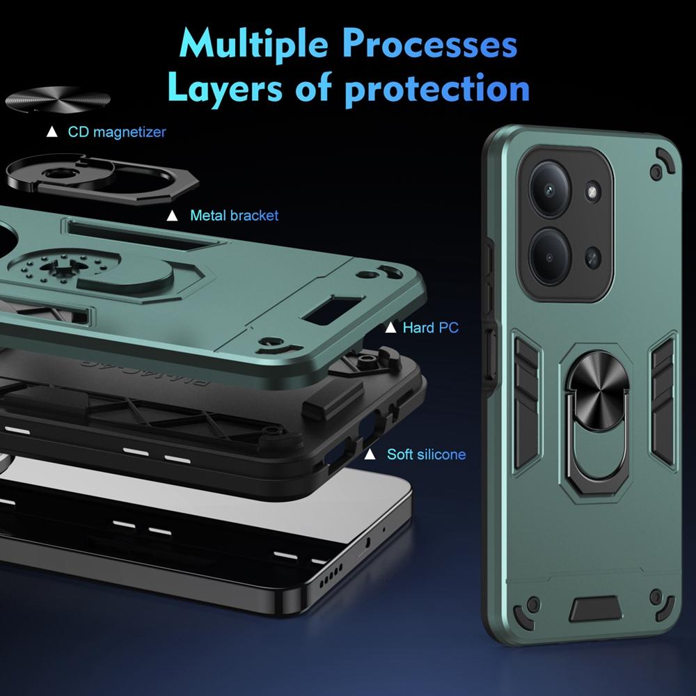 Etui pancerne odporne na wstrząsy z magnetycznym uchwytem pierścieniowym dla Xiaomi Redmi 15C 4G dla Redmy 15C 15 C Redmi15C Ochrona aparatu Fundas