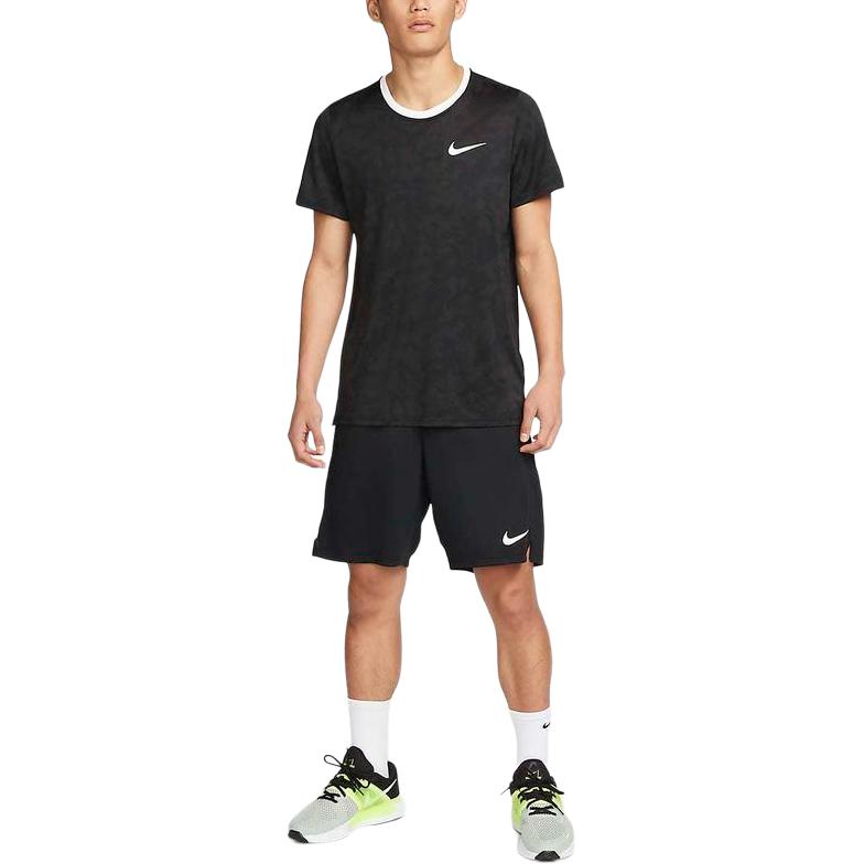 Nike T Shirts Men's Black Crew Neck Moderate Straight Fit DM6477-010