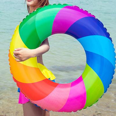 Utile de umplere rapidă cu aer din PVC Cerc de înot pentru copii Gonflabile pentru curcubeu