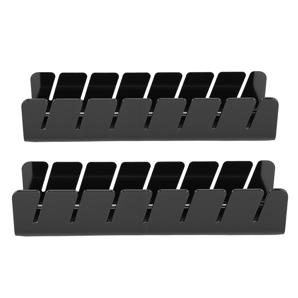 2Pcs Baseball Plastic Hat Display Storage Stand Rack Holder Rectangle Black