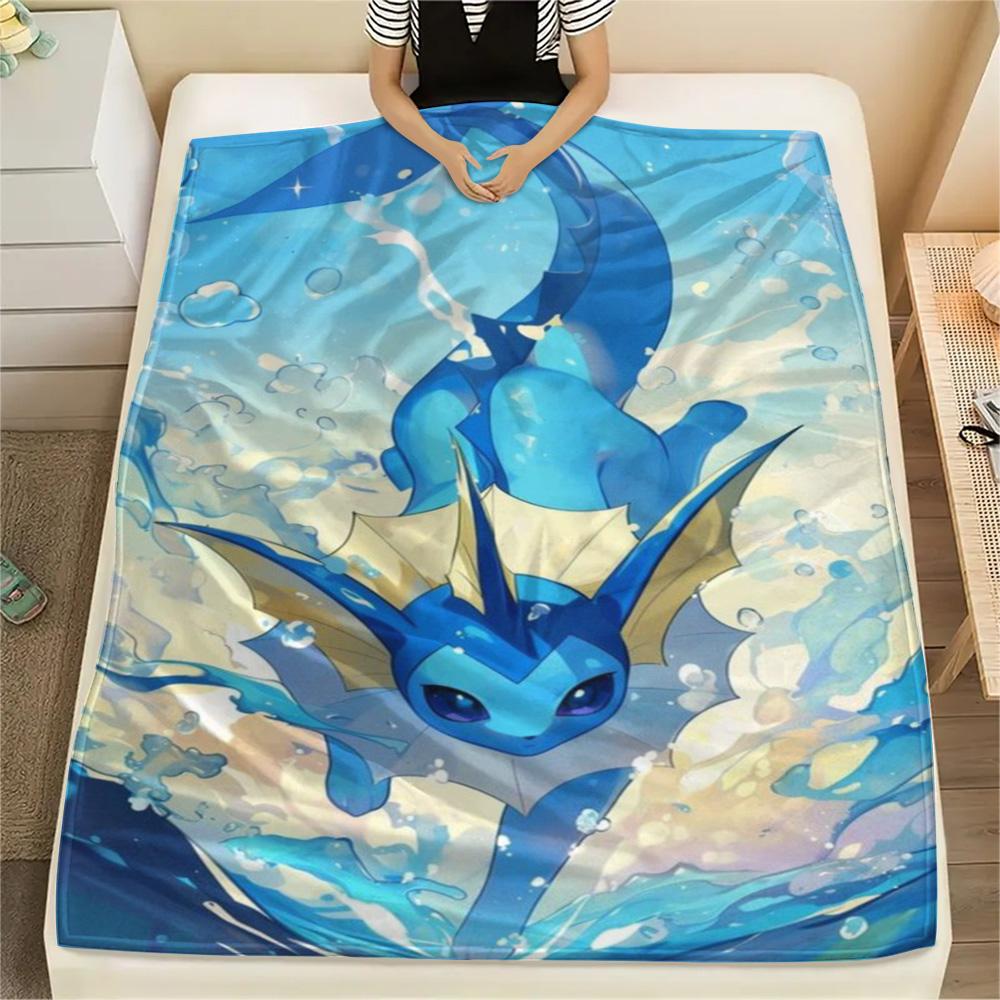 Pokemon Outdoor Sport Activity Flannel Blanket, Warm Printed Cover for Home Rest, Bedroom and Chair.-TING