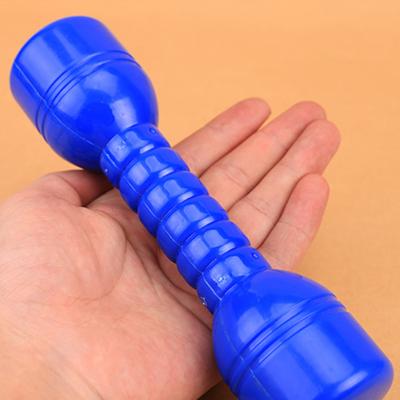 1 Pair Multi-purpose Plastic Dumbbells Good Toughness Eco-friendly Kindergarten Morning Exercise Small Dumbbells for Fitness