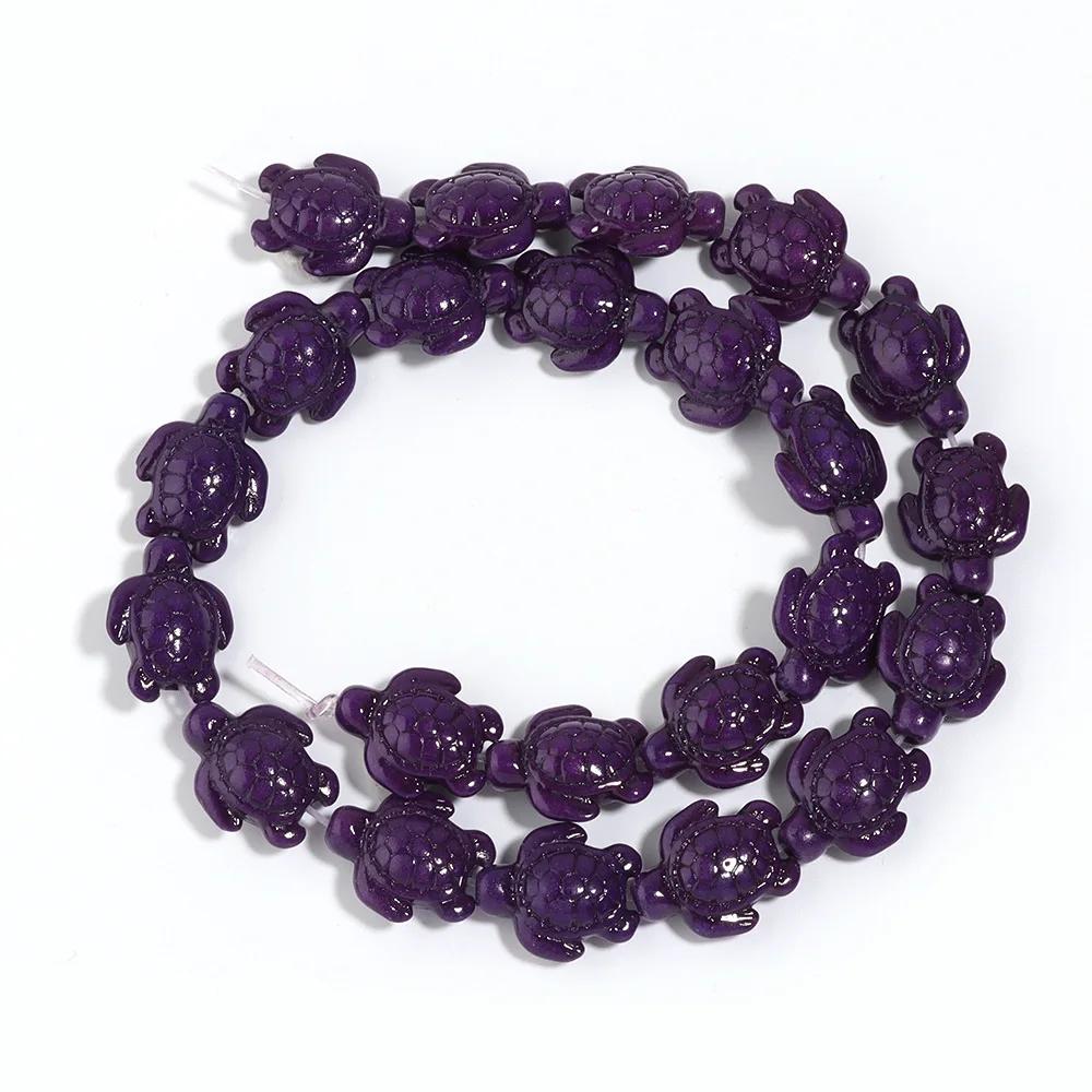 DW26 14x18mm Schildkrötenform Cartoon-Tierperlen Exquisite Steinperlen Schmuckherstellung DIY Armband Handgemachte Trend-Accessoires