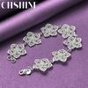 CHSHINE Fine 925 Sterling Silver Big Flower Charm Bracelet for Women Wedding Party Fashion Jewelry