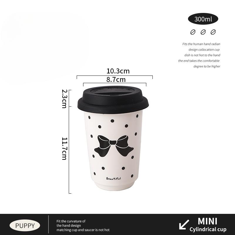 

Bow High Looking Ceramic Cup for Best Friend Gift Cup for Office Girls Home Water Cup 201-300ml
