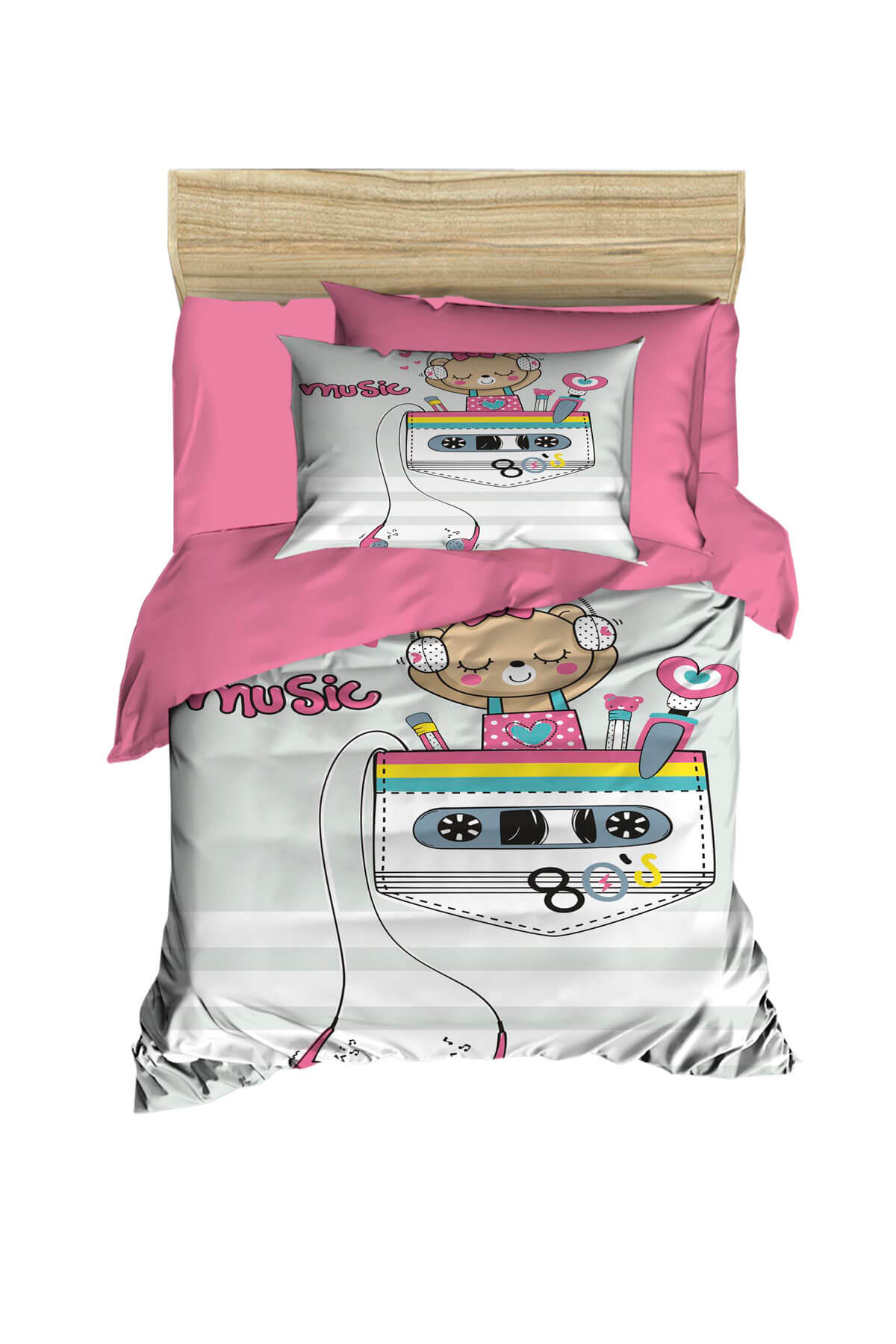 

Digital Printed 3D Cotton Newborn Baby Bedding Set Enjoy Music