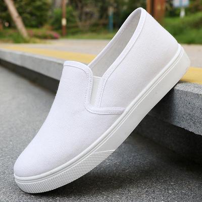 Scarpe Estive da Donna Traspiranti Slip-On Bianche da Infermiera - Antiscivolo, Piatte, Monocolore