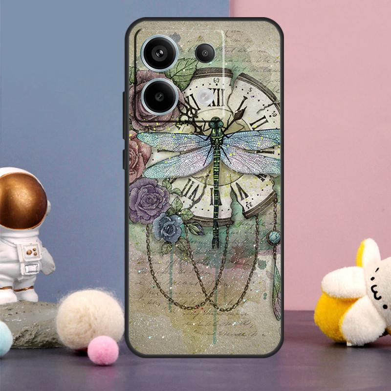 Dragonfly Cover For Xiaomi Redmi Note 13 12 11 9 10 Pro 12S 11S 10S 9S Redmi 13 12 10C 12C 13C Case