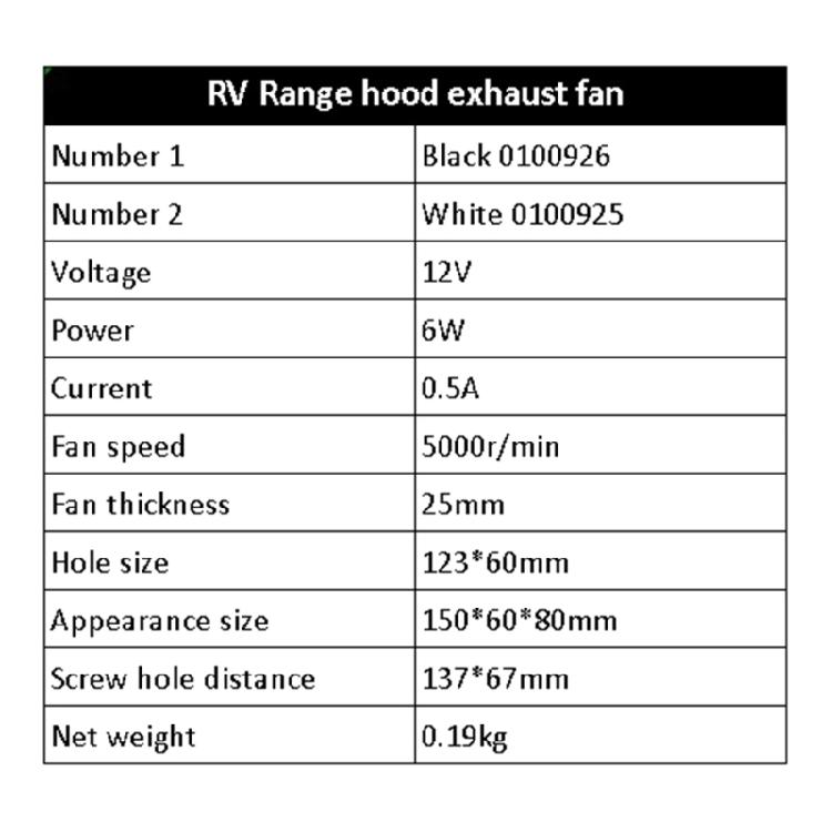 Exhaust Fan with Waterproof House Low-power Caravans Side Air Vent Ventilation