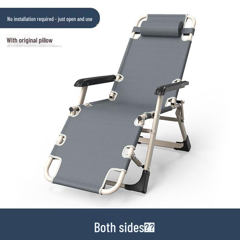 Portable Folding Lounge Chair: Reclining Sofa Bed for Home and Balcony