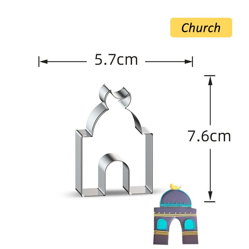 

1 шт. Форма для печенья Ид Мубарак, луна, звезда, церковь, верблюд, формочки для печенья, инструменты для выпечки тортов, украшения для дома на праздник Рамадан Карим