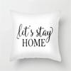 Office Sofa Car Cushion Cover Cartoon Black and White Simple Line Printing Luxury Home Decoration Pillow Cover