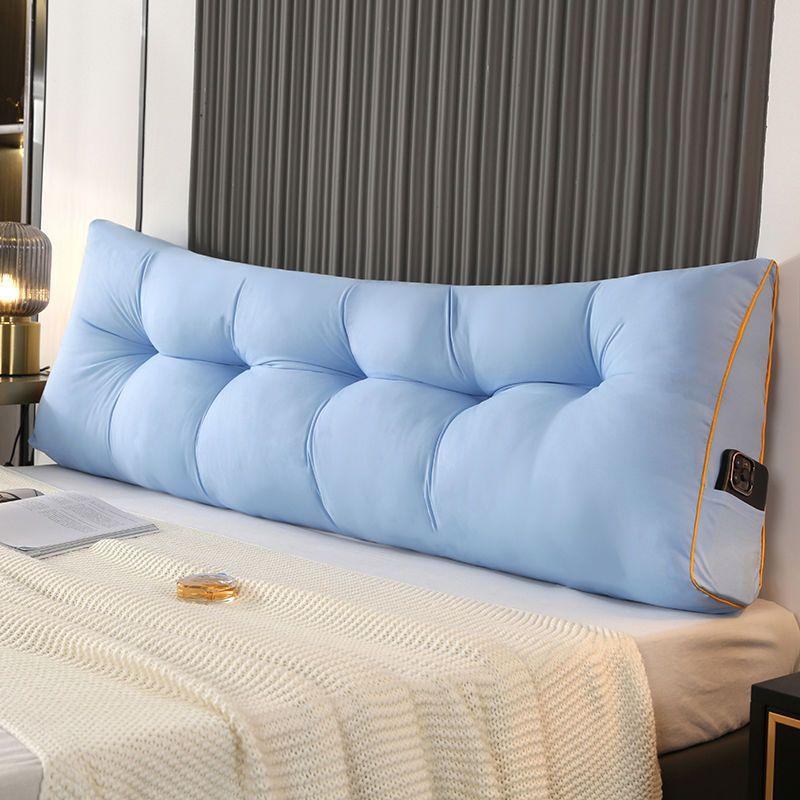 Triangular Dormitory Headboard Cushion Solid Color Thicken Double Pillow Soft Waist Protection Sofa Pillows Tatami Pillow