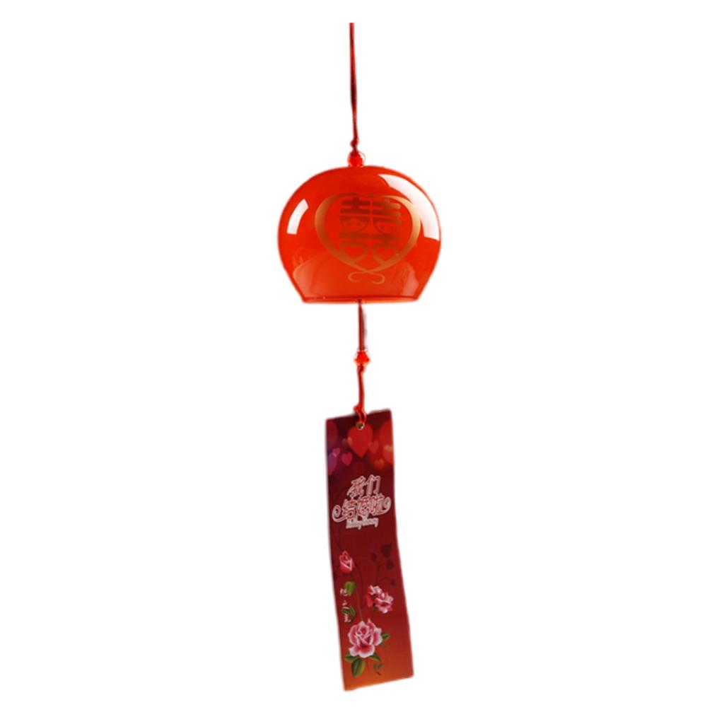 Japanese Style Cherry Blossom Wind Chimes Romantic Flower Blossom Small Wind Bells Decoration Home Glass Japan Styles Pendant
