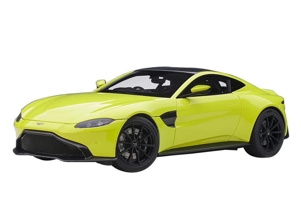 AUTOart Aston Martin Vantage 2019 Metallic Lime Black Roof Finished Model 70279 1/18 Green/Carbon